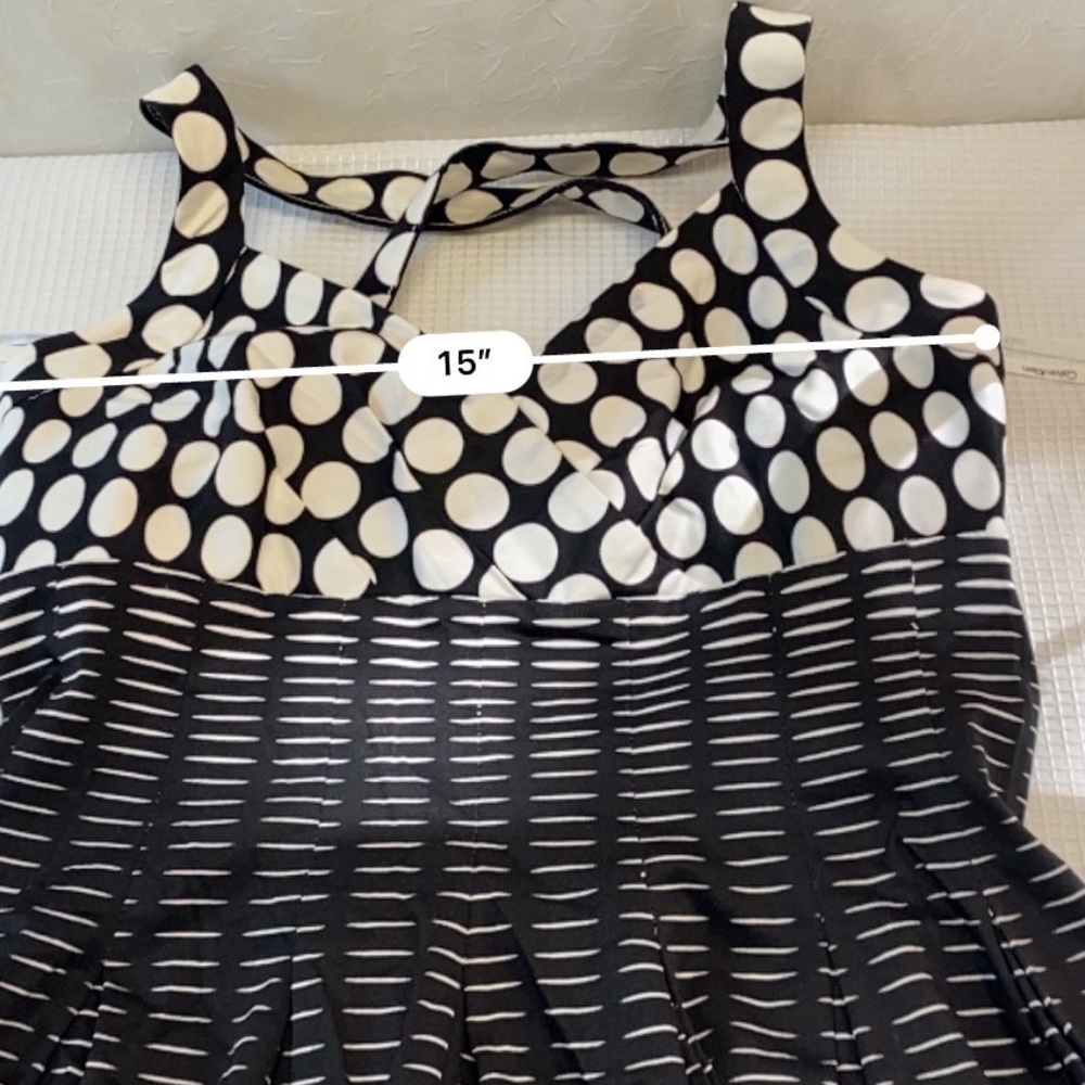 Calvin Klein Geometric Circle Print Black & White Dress Size 4 - Picture 15 of 16
